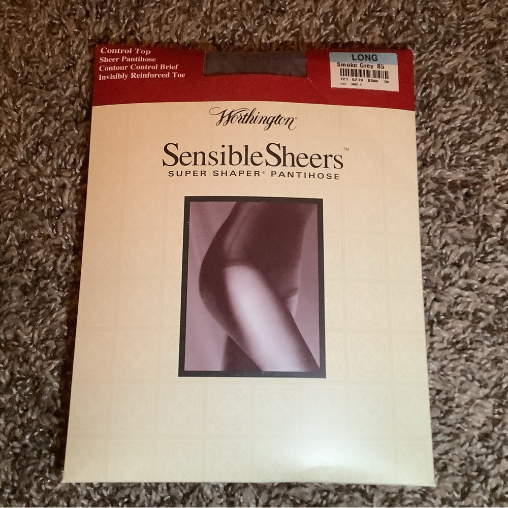JCPenney Worthington sensible sheers pantyhose, color smoke grey, size: Long